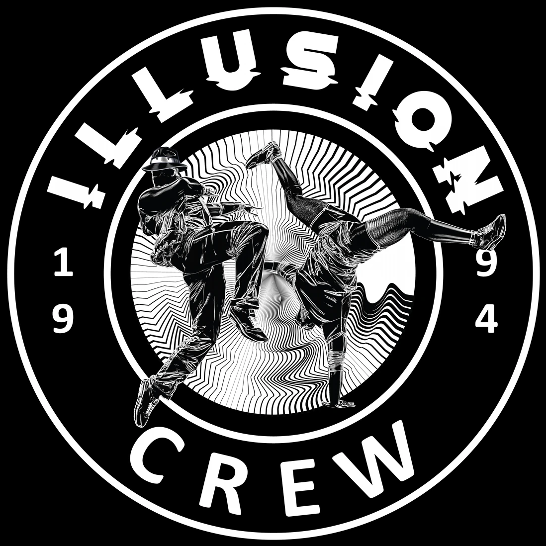Illusion Crew 1994 circle badge
